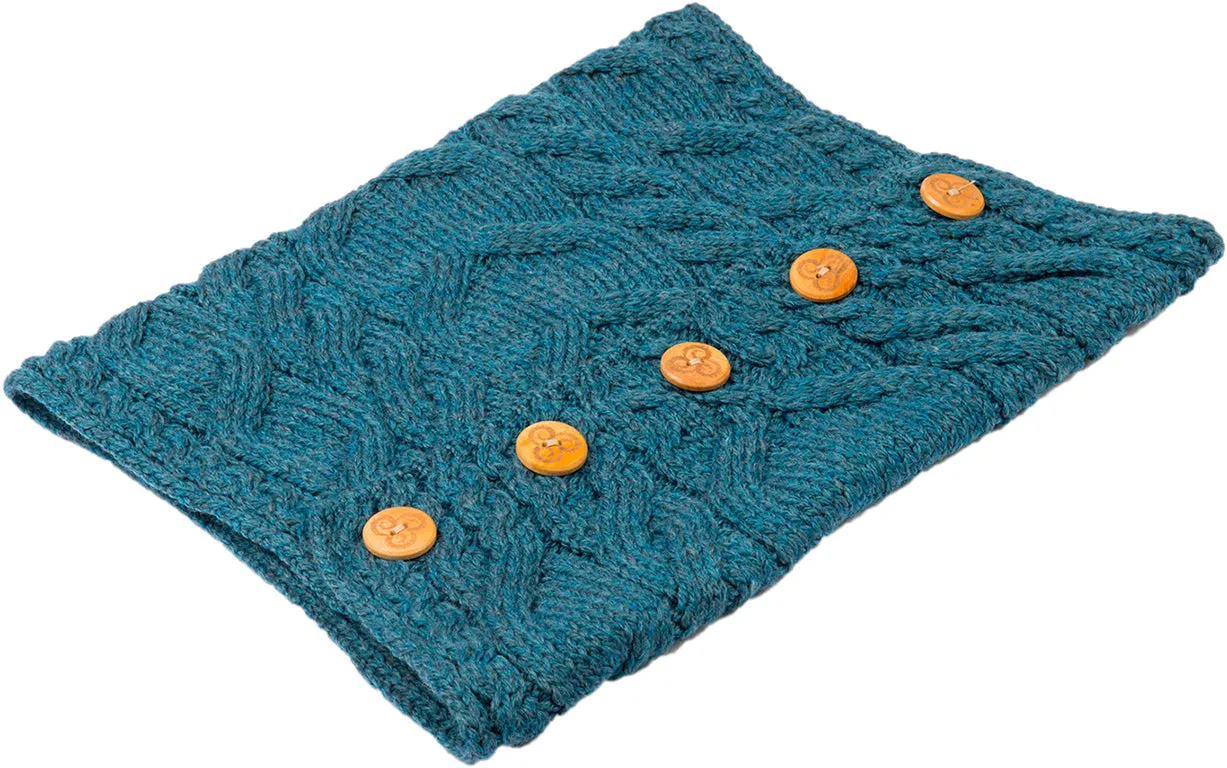 Ladies Supersoft Merino 5 Button Snood by Aran Mills - 5 Colours