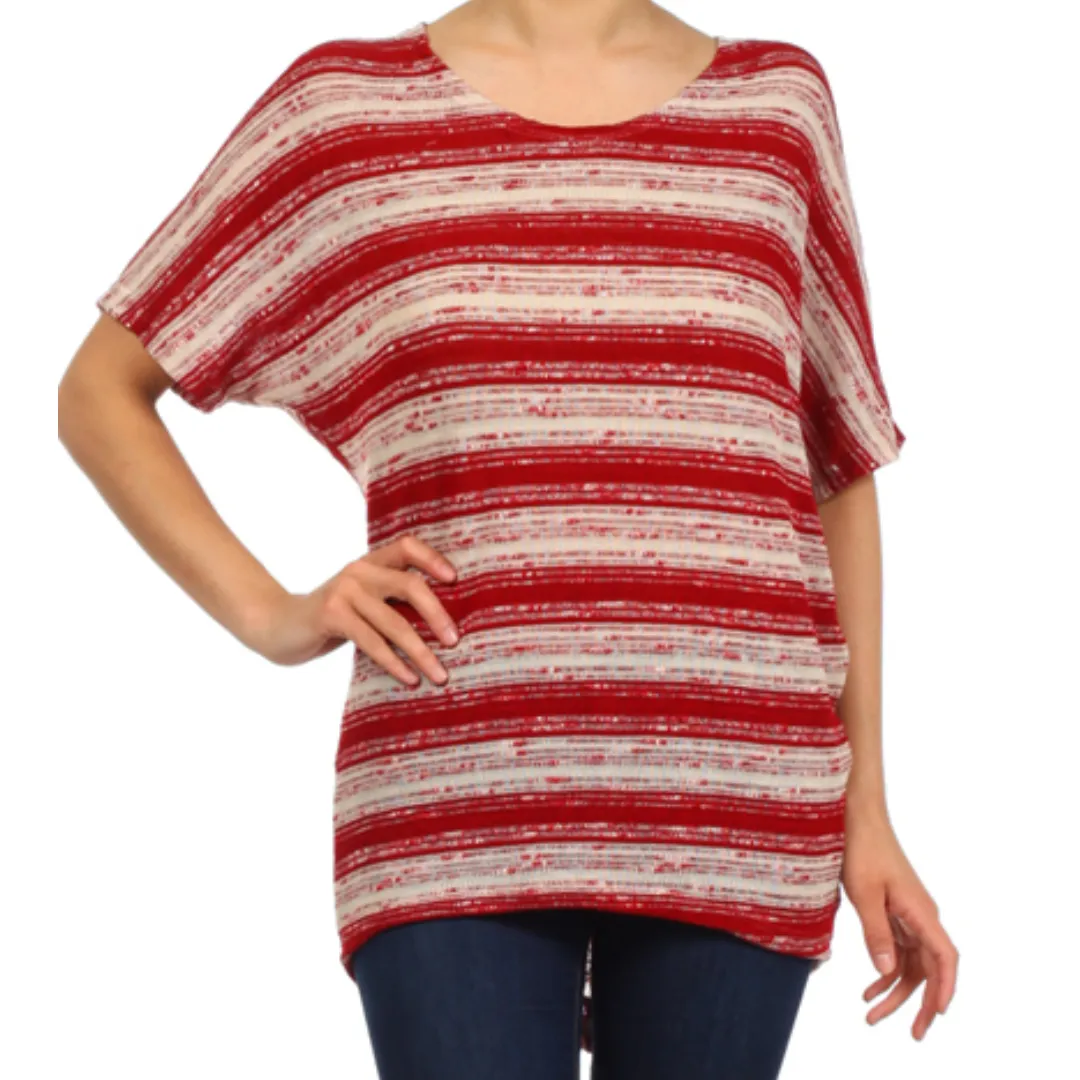 Lightweight Sweater Knit Stripe Top