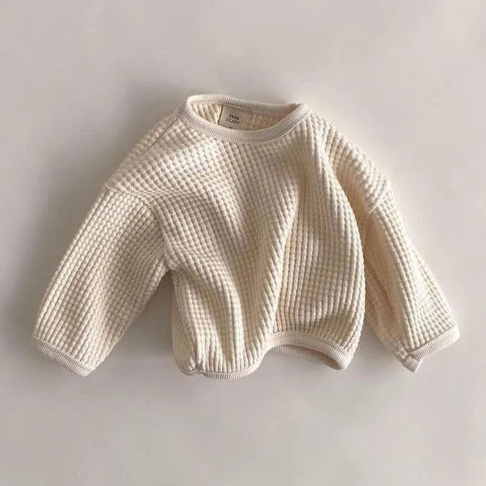 Long Sleeved Waffle Sweater