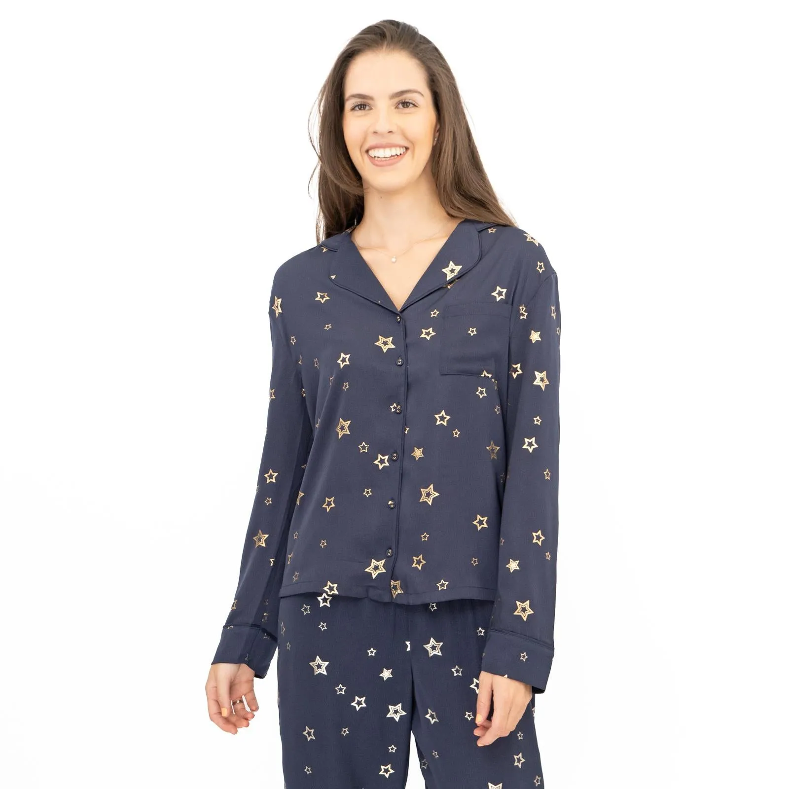 M&S Navy Star Pyjama Set