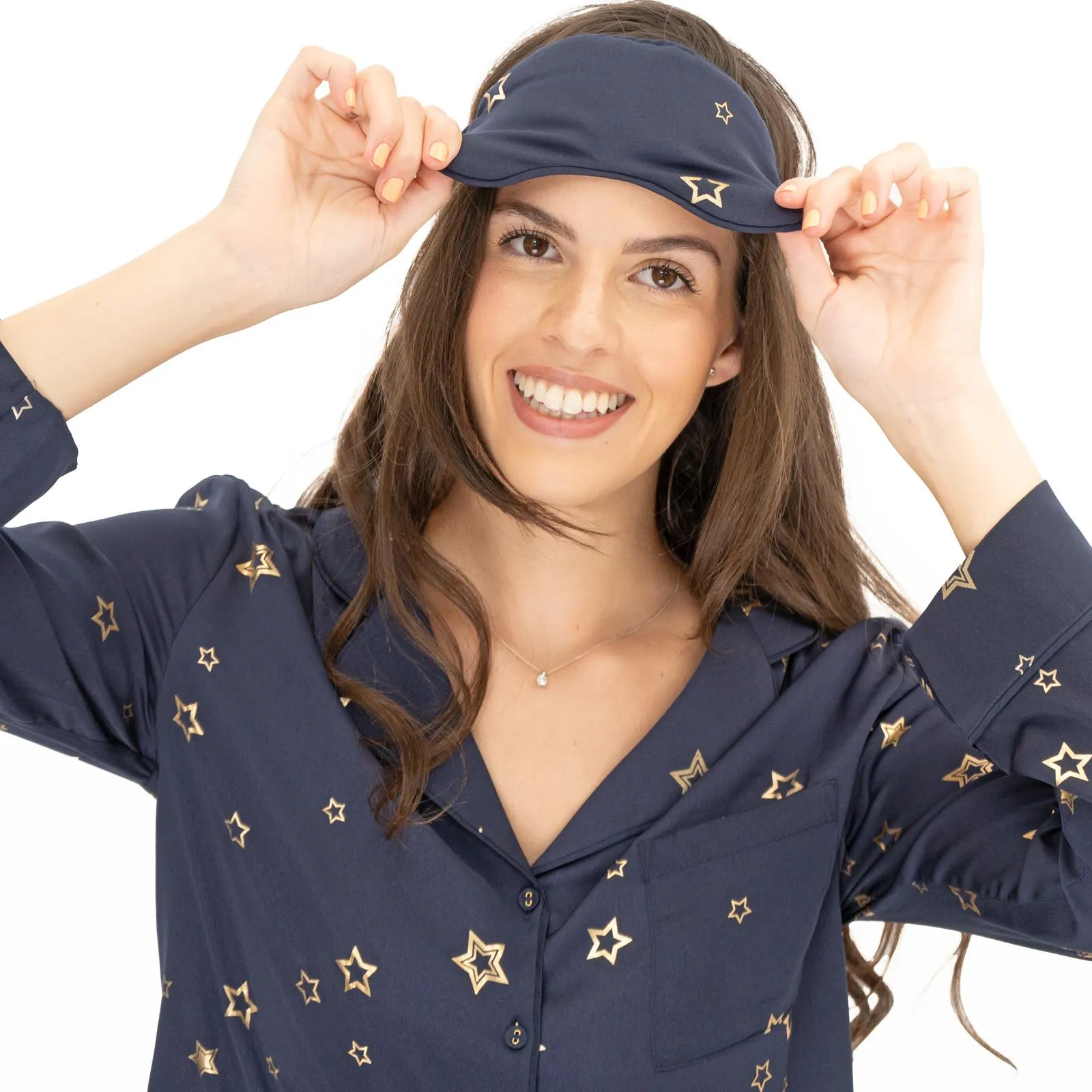 M&S Navy Star Pyjama Set