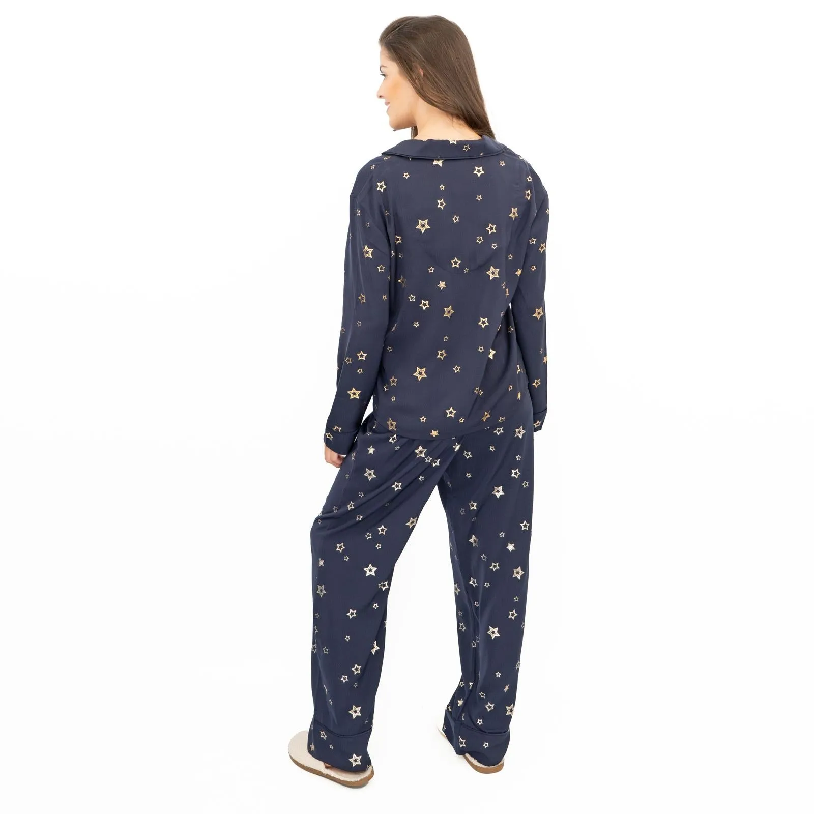 M&S Navy Star Pyjama Set