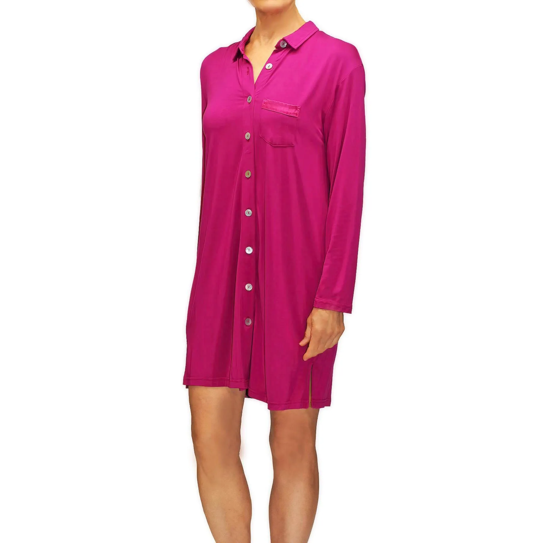 Megan Knit Lounge Shirt - Burgundy