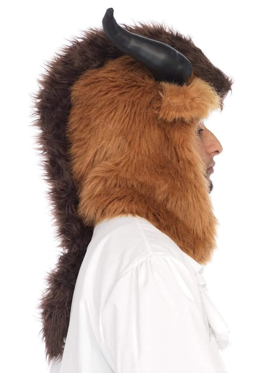 Men's Brutal Beast Hood Mask With Horns