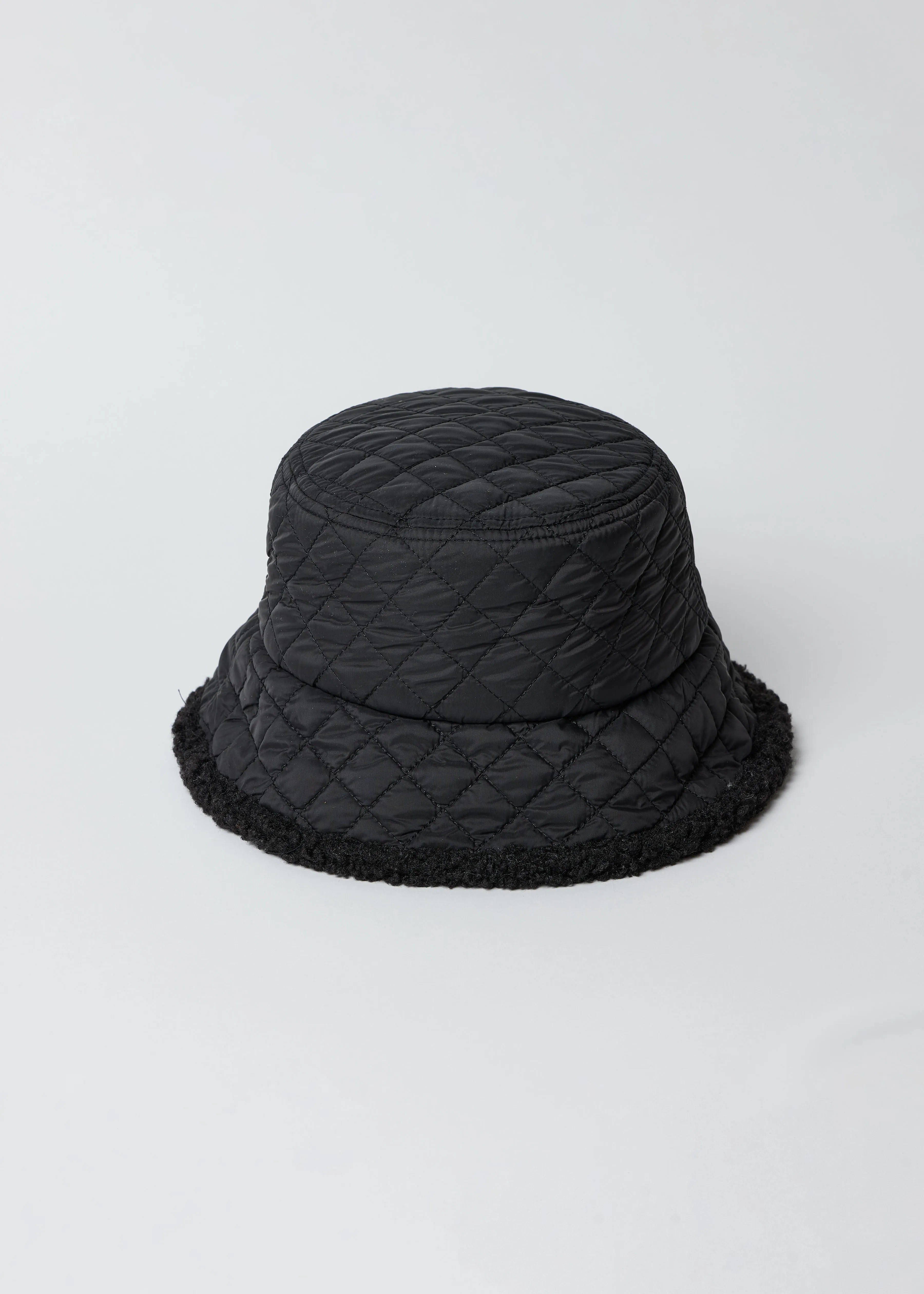 Modern Quilted Bucket- Camel