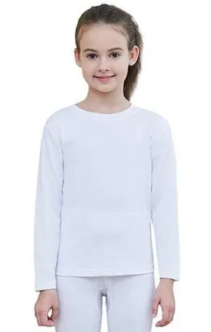 Monte Carlo Pure New Merino Wool Machine Washable Full Sleeves Round Neck Thermal for Girls Off White Color