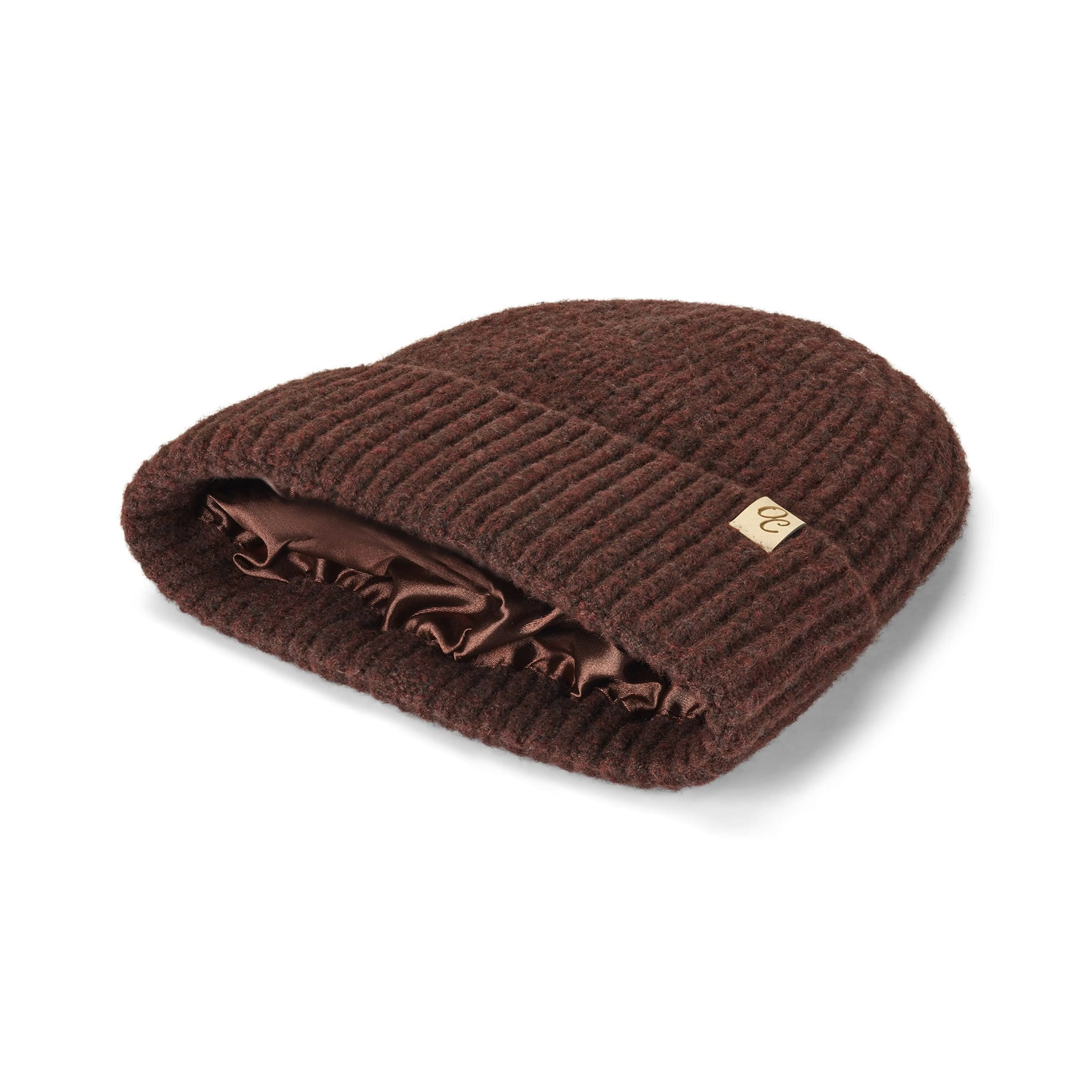 Only Curls Satin Lined Beanie - Ella in Burgundy