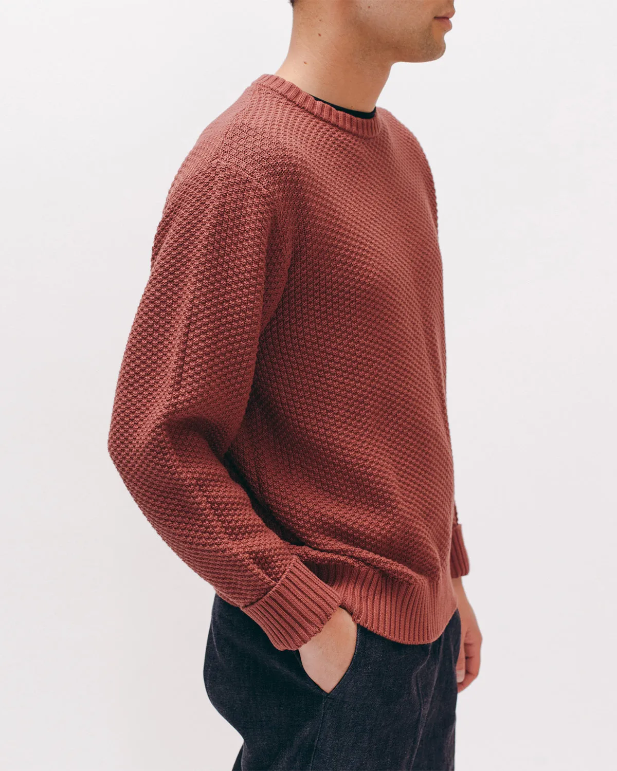 Overdyed Knit Sweater - Mauve