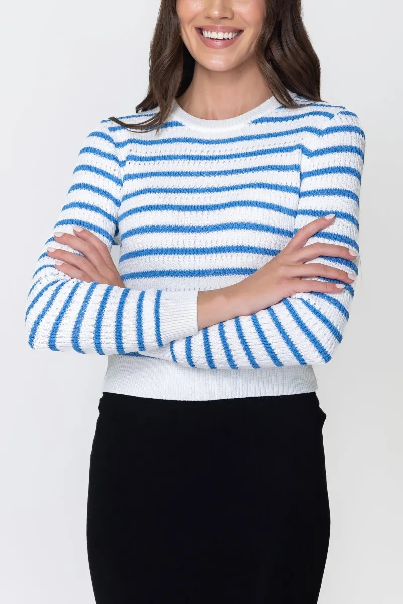 PAIGE TOP (BLUE STRIPE)