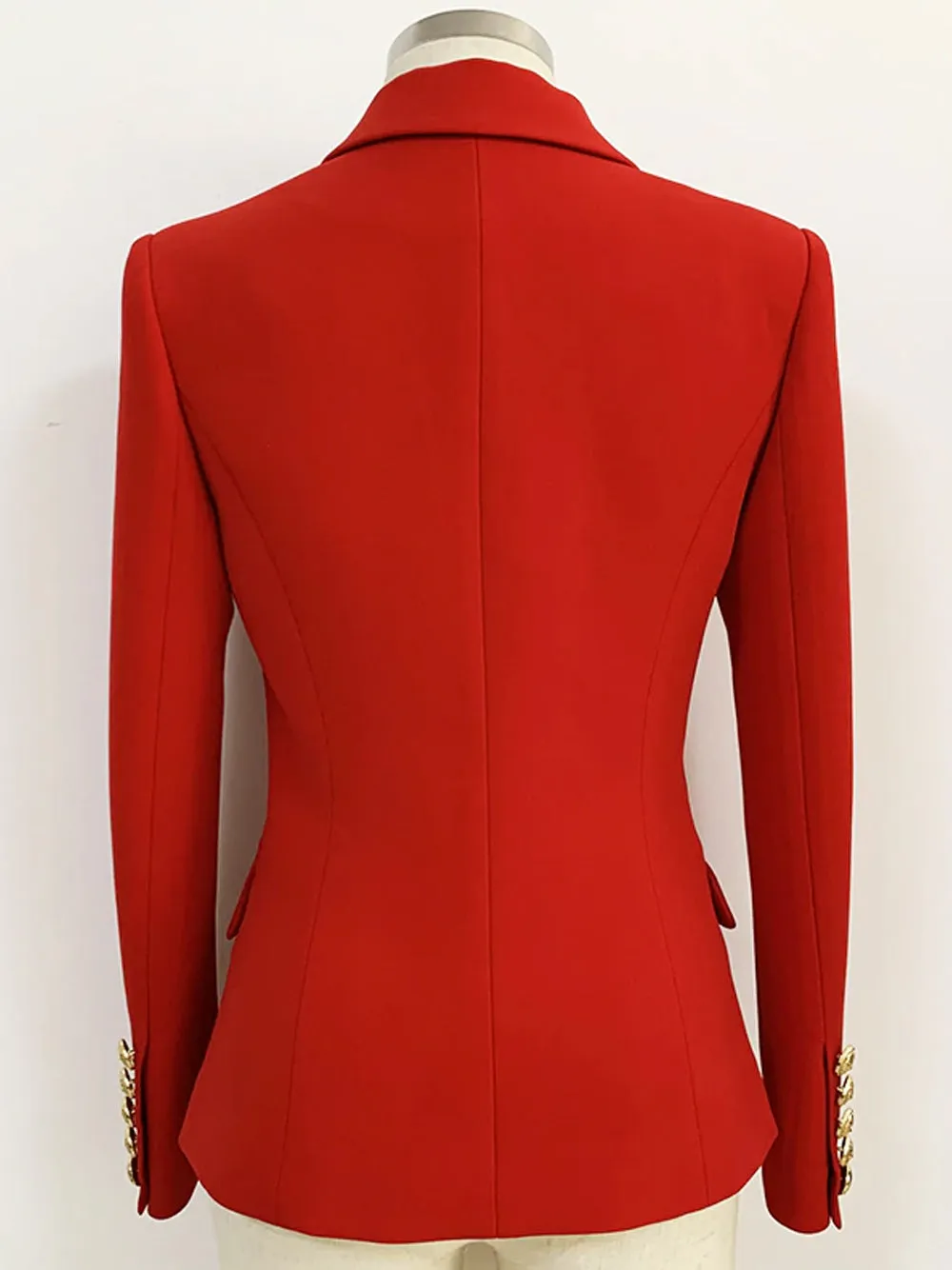 PENELOPE Double-Breasted Blazer in Red