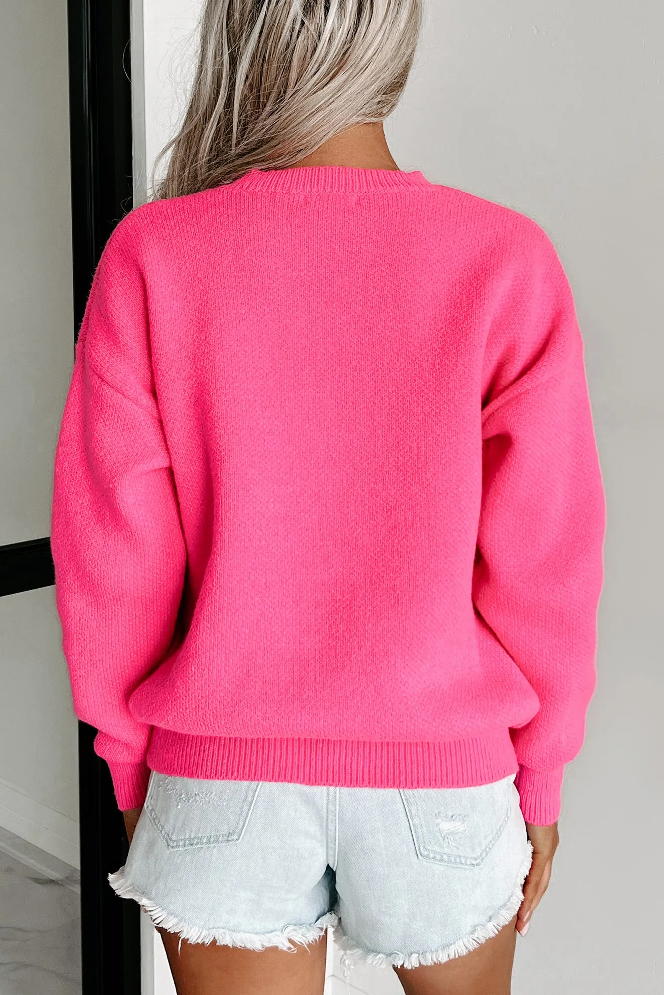 "Brunch Babe" Sweater (Fuchsia)