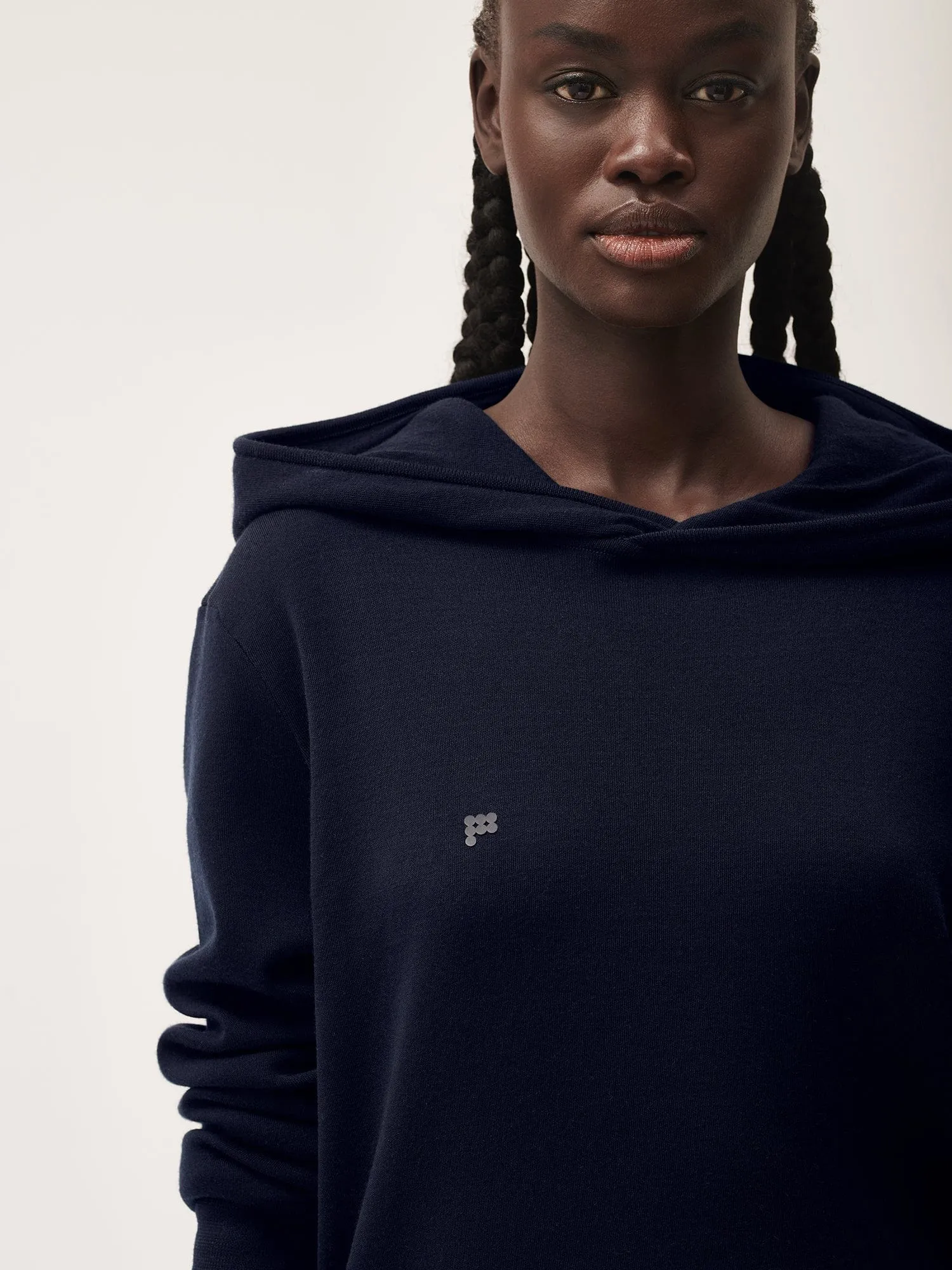 Regenerative Merino Wool Hoodie—navy