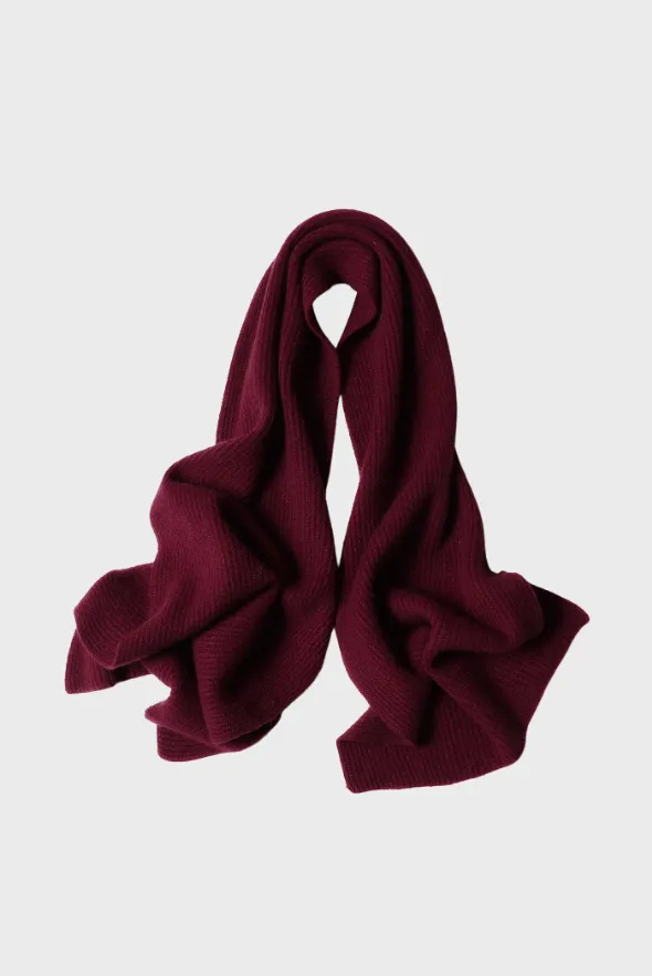 Ribbed Cashmere Scarf