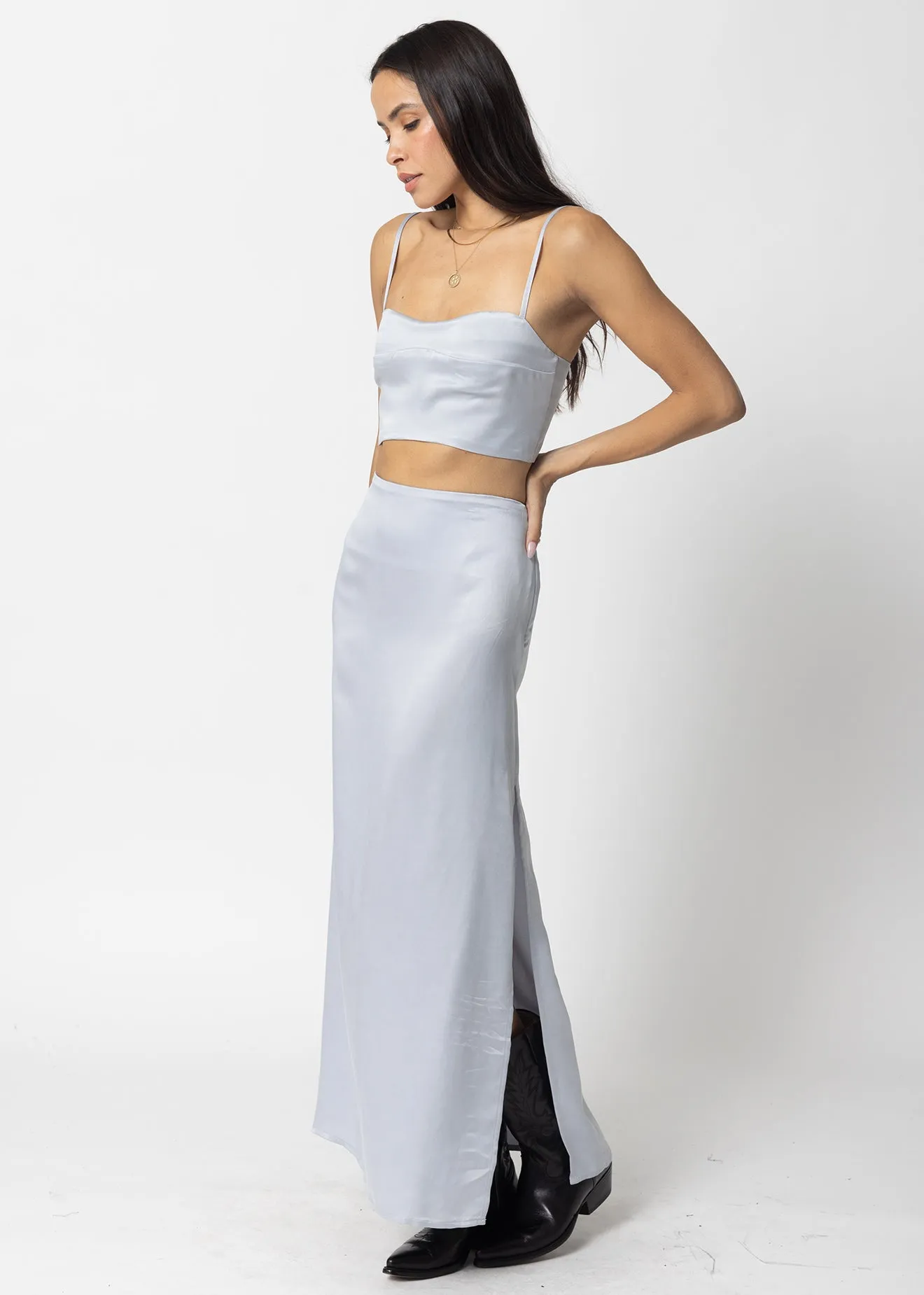 THE CUPRO SILKY DANI MAXI SKIRT