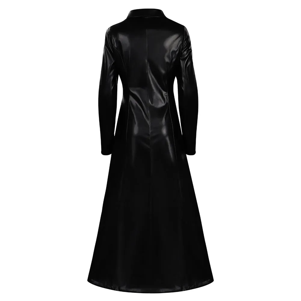 The Matrix Resurrections Trinity Coat Dress Outfits Halloween Carnival Suit Cosplay Costume