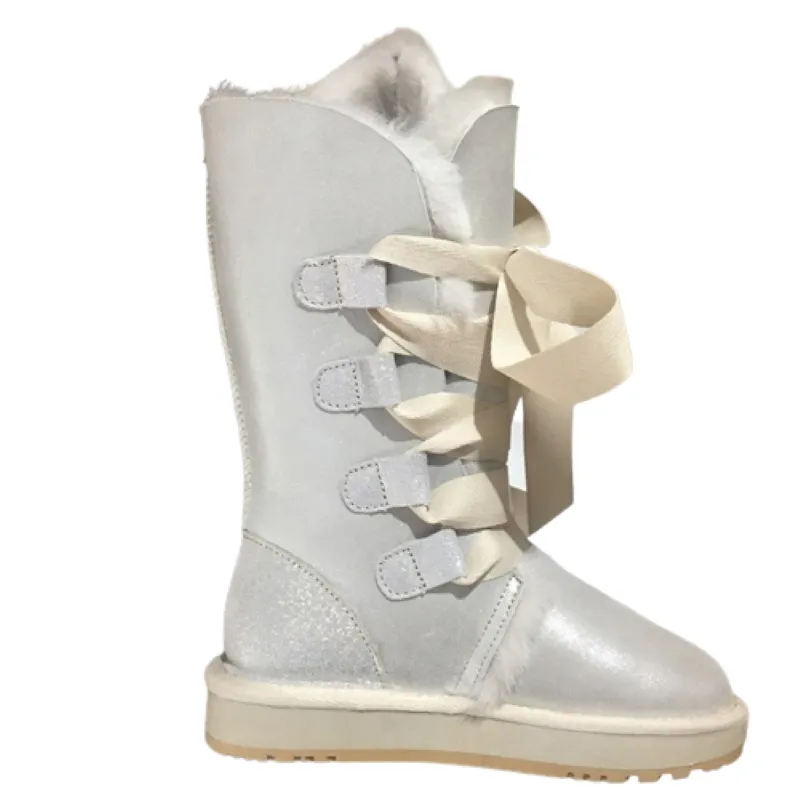 Women High Winter Lace Up Strap Snow Boots